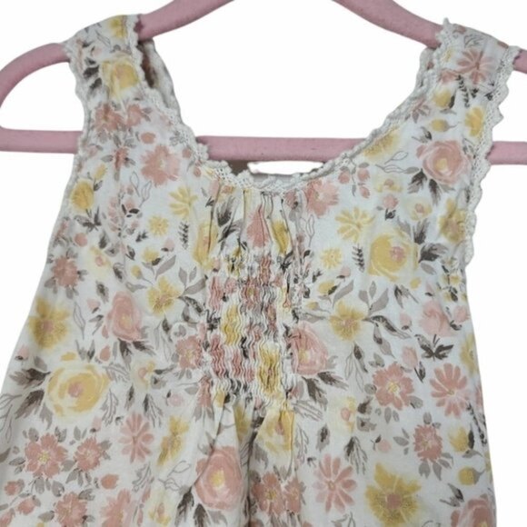 Dylan & Abby Floral Sleeveless Pullover Snap Closure Bodysuit 18M - Picture 4 of 6